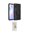 ieg™ Redmi 9A Kılıf Ahenk Klasik Koleksiyonu - Siyah Mat Seramik Nano Ekran Koruyucu