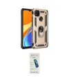 ieg™ Redmi 9C Kılıf Ahenk Klasik Koleksiyonu - Şeffaf Pasifik Cam Ekran Koruyucu