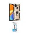 ieg™ Redmi 9C Kılıf Ahenk Klasik Koleksiyonu - Siyah 5D Eko Cam Ekran Koruyucu