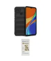 ieg™ Redmi 9C Kılıf Atlas Koleksiyonu - Siyah Mat Seramik Nano Ekran Koruyucu