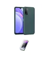ieg™ Redmi 9T Kılıf Ahenk Serisi - Şeffaf Pasifik Cam Ekran Koruyucu
