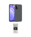ieg™ Redmi 9T Kılıf Ahenk Serisi - Siyah 5D Hayalet Cam Ekran Koruyucu