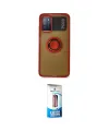 ieg™ Redmi 9T Kılıf Yörünge Çizgi - Siyah 5D Eko Cam Ekran Koruyucu