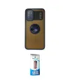 ieg™ Redmi 9T Kılıf Yörünge Çizgi - Siyah 5D Eko Cam Ekran Koruyucu