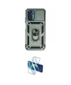 ieg™ Redmi Note 10 Kılıf Ahenk Klasik - Siyah 3D Antistatik Cam Ekran Koruyucu