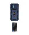 ieg™ Redmi Note 10 Kılıf Ahenk Klasik - Siyah 3D Antistatik Hayalet Cam Ekran Koruyucu
