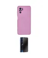 ieg™ Redmi Note 10 Kılıf Ahenk Serisi - Siyah 3D Antistatik Hayalet Cam Ekran Koruyucu