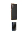 ieg™ Redmi Note 10 Kılıf Yankı Serisi - Siyah 3D Antistatik Hayalet Cam Ekran Koruyucu