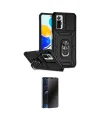 ieg™ Redmi Note 10 Pro Kılıf Ahenk Klasik - Siyah 3D Antistatik Hayalet Cam Ekran Koruyucu