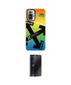 ieg™ Redmi Note 10 Pro Kılıf Siluet Çizgi Koleksiyonu - Siyah 3D Antistatik Hayalet Cam Ekran Koruyucu