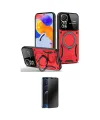 ieg™ Redmi Note 11 Pro Kılıf Kıvılcım Modern Serisi - Siyah 3D Antistatik Hayalet Cam Ekran Koruyucu
