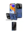 ieg™ Redmi Note 11 Pro Kılıf Kıvılcım Modern Serisi - Siyah 3D Antistatik Hayalet Cam Ekran Koruyucu