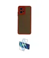 ieg™ Redmi Note 12 4G Kılıf Ahenk Çizgi Serisi - Siyah 3D Antistatik Cam Ekran Koruyucu