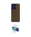 ieg™ Redmi Note 12 4G Kılıf Ahenk Çizgi Serisi - Siyah 3D Antistatik Cam Ekran Koruyucu