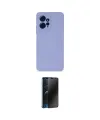 ieg™ Redmi Note 12 4G Kılıf Ahenk Serisi - Siyah 3D Antistatik Hayalet Cam Ekran Koruyucu