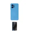 ieg™ Redmi Note 12 4G Kılıf Ahenk Serisi - Siyah 3D Antistatik Hayalet Cam Ekran Koruyucu