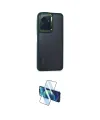 ieg™ Redmi Note 12 4G Kılıf Eksen Doku Prime - Siyah 3D Antistatik Seramik Nano Ekran Koruyucu