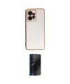 ieg™ Redmi Note 12 4G Kılıf Yankı Serisi - Siyah 3D Antistatik Hayalet Cam Ekran Koruyucu