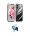 ieg™ Redmi Note 12 4G Kılıf Zirve Doku - Siyah 3D Antistatik Seramik Nano Ekran Koruyucu