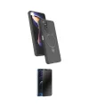 ieg™ Redmi Note 12 Pro 4G Kılıf İz Işık Koleksiyonu - Siyah 3D Antistatik Hayalet Cam Ekran Koruyucu