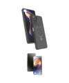 ieg™ Redmi Note 12 Pro 4G Kılıf İz Işık Koleksiyonu - Siyah 3D Antistatik Mat Seramik Nano Ekran Koruyucu