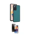 ieg™ Redmi Note 12 Pro 4G Kılıf Kıvılcım Işık Serisi - Siyah 3D Antistatik Mat Seramik Nano Ekran Koruyucu