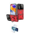 ieg™ Redmi Note 12 Pro 4G Kılıf Kıvılcım Modern Serisi - Siyah 3D Antistatik Cam Ekran Koruyucu