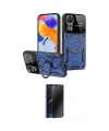 ieg™ Redmi Note 12 Pro 4G Kılıf Kıvılcım Modern Serisi - Siyah 3D Antistatik Hayalet Cam Ekran Koruyucu