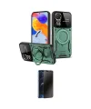 ieg™ Redmi Note 12 Pro 4G Kılıf Kıvılcım Modern Serisi - Siyah 3D Antistatik Hayalet Cam Ekran Koruyucu