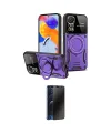 ieg™ Redmi Note 12 Pro 4G Kılıf Kıvılcım Modern Serisi - Siyah 3D Antistatik Hayalet Cam Ekran Koruyucu