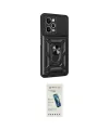 ieg™ Redmi Note 12 Pro 5G Kılıf Ahenk Klasik - Şeffaf Pasifik Cam Ekran Koruyucu