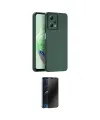 ieg™ Redmi Note 12 Pro 5G Kılıf Ahenk Serisi - Siyah 3D Antistatik Hayalet Cam Ekran Koruyucu