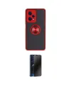 ieg™ Redmi Note 12 Pro 5G Kılıf Yörünge Çizgi - Siyah 3D Antistatik Hayalet Cam Ekran Koruyucu