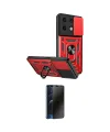ieg™ Redmi Note 13 4G Kılıf Ahenk Klasik - Siyah 3D Antistatik Hayalet Cam Ekran Koruyucu