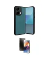 ieg™ Redmi Note 13 4G Kılıf Kıvılcım Işık Serisi - Siyah 3D Antistatik Mat Seramik Nano Ekran Koruyucu