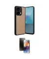 ieg™ Redmi Note 13 4G Kılıf Kıvılcım Işık Serisi - Siyah 3D Antistatik Mat Seramik Nano Ekran Koruyucu