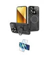 ieg™ Redmi Note 13 4G Kılıf Kıvılcım Modern Serisi - Siyah 3D Antistatik Seramik Nano Ekran Koruyucu