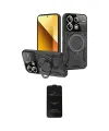 ieg™ Redmi Note 13 4G Kılıf Kıvılcım Modern Serisi - Siyah 6D Antistatik Mat Seramik Hayalet Nano Ekran Koruyucu
