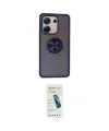 ieg™ Redmi Note 13 4G Kılıf Yörünge Çizgi - Şeffaf Pasifik Cam Ekran Koruyucu