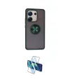 ieg™ Redmi Note 13 4G Kılıf Yörünge Çizgi - Siyah 3D Antistatik Cam Ekran Koruyucu