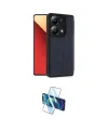 ieg™ Redmi Note 13 4G Kılıf Zirve Yansıma Serisi - Siyah 3D Antistatik Cam Ekran Koruyucu