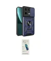 ieg™ Redmi Note 13 Pro 4G Kılıf Ahenk Klasik - Şeffaf Pasifik Cam Ekran Koruyucu