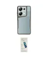 ieg™ Redmi Note 13 Pro 4G Kılıf Akış Çizgi Koleksiyonu - Şeffaf Pasifik Cam Ekran Koruyucu