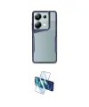 ieg™ Redmi Note 13 Pro 4G Kılıf Akış Çizgi Koleksiyonu - Siyah 3D Antistatik Cam Ekran Koruyucu