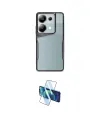 ieg™ Redmi Note 13 Pro 4G Kılıf Akış Çizgi Koleksiyonu - Siyah 3D Antistatik Cam Ekran Koruyucu