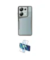 ieg™ Redmi Note 13 Pro 4G Kılıf Akış Çizgi Koleksiyonu - Siyah 3D Antistatik Cam Ekran Koruyucu