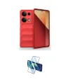 ieg™ Redmi Note 13 Pro 4G Kılıf Atlas Koleksiyonu - Siyah 3D Antistatik Cam Ekran Koruyucu