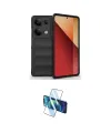 ieg™ Redmi Note 13 Pro 4G Kılıf Atlas Koleksiyonu - Siyah 3D Antistatik Cam Ekran Koruyucu
