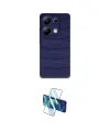 ieg™ Redmi Note 13 Pro 4G Kılıf Doruk Form Serisi - Siyah 3D Antistatik Cam Ekran Koruyucu