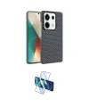 ieg™ Redmi Note 13 Pro 4G Kılıf Doruk Serisi - Siyah 3D Antistatik Cam Ekran Koruyucu